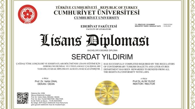 göstermelik diploma